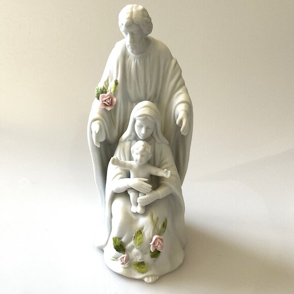 “THE HOLY FAMILY” PROCELAIN FIGURINE THE KNIGHTS OF COLUMBUS SUPREME COUNCIL OFF - Picture 1 of 9